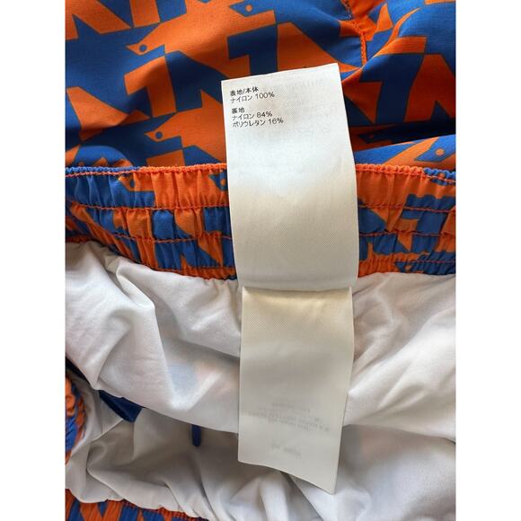 Louis Vuitton Blue & Orange Dove Print Swimshorts - Picture 7 of 9